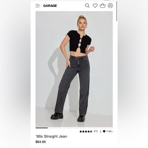 GARAGE denim 90s straight Jean